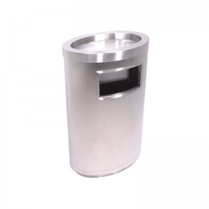 不銹鋼橢圓形側開口垃圾桶